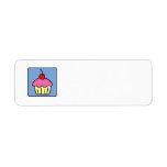 Cartoon Clip Art Cupcake Frosting Cherry Dessert Return Address Labels