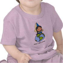 Cartoon Clip Art Cute Princess on Top of the World Tshirt