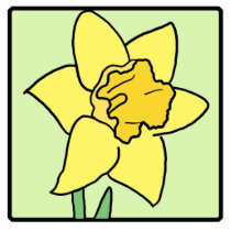 Cartoon Clip Art Daffodil Spring Garden Flower Photo Cutouts