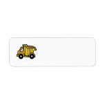 Cartoon Clip Art with a Construction Dump Truck Return Address Labels