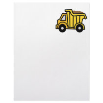 Cartoon Clip Art with a Construction Dump Truck Letterhead
