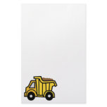 Cartoon Clip Art with a Construction Dump Truck Personalized Stationery