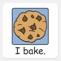 Cartoon Clip Art Yummy Chocolate Chip Cookie Sticker