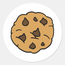 Cartoon Clipart HUGE Chocolate Chip Cookie Dessert Stickers