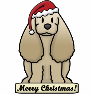 Cartoon Cocker Spaniel Christmas Ornament Acrylic Cut Out by MenagerieMayhem