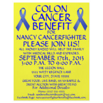 Cartoon Colon Cancer Benefit Flyer