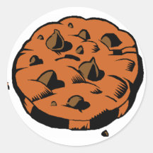 cartoon cookie round stickers
