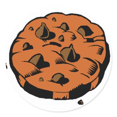 cartoon cookie round stickers by mzgracious