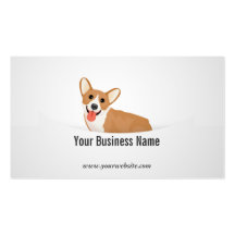 Cartoon Corgi Pet Business Card