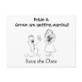 Cartoon Couple Wedding Save the Date Post Cards