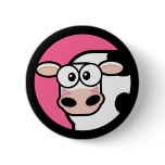 Cartoon Cow Customizable Button