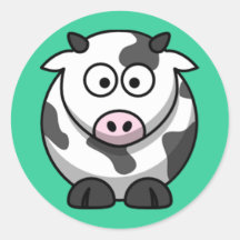 Cartoon Cow Stickers