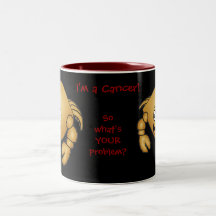 Cartoon Crab mug. I'm a Cancer!