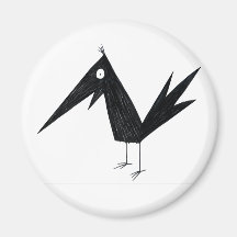 Cartoon Crow Fridge Magnets