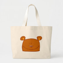 cartoon cute animals - bear tote bag