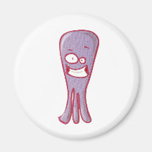 cartoon cute animals - octopus magnet