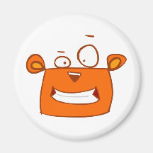 cartoon cute animals - squirrel smiling magnet
