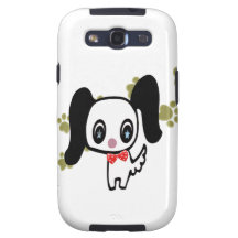 Cartoon cute dog and paws art galaxy s3 case