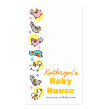 Cartoon Cute Pastels Fun Duckies Business Card