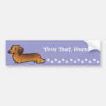 Cartoon Dachshund (longhair) Bumper Sticker
