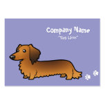 Cartoon Dachshund (longhair) Business Card Templates