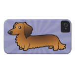 Cartoon Dachshund (longhair) Case-Mate iPhone 4 Case