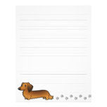 Cartoon Dachshund (longhair) Customized Letterhead