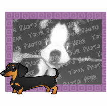Cartoon Dachshund Photo Frame (smooth coat)