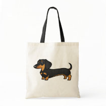 Cartoon Dachshund (smooth coat) Canvas Bags