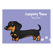 Cartoon Dachshund (smooth coat) Business Card Templates