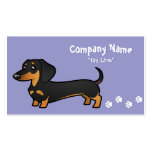 Cartoon Dachshund (smooth coat) Business Cards