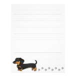 Cartoon Dachshund (smooth coat) Customized Letterhead