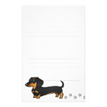 Cartoon Dachshund (smooth coat) Stationery
