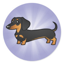 Cartoon Dachshund (smooth coat)