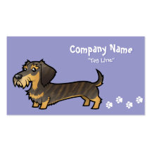 Cartoon Dachshund (wirehair) Business Card