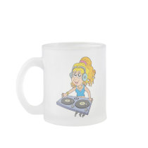 Cartoon DJ girl Mug