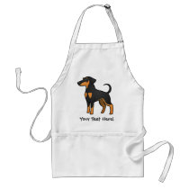 Cartoon Doberman Pinscher (floppy ears) Aprons