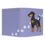 Cartoon Doberman Pinscher (floppy ears) Binders