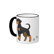 Cartoon Doberman Pinscher (floppy ears) Mug