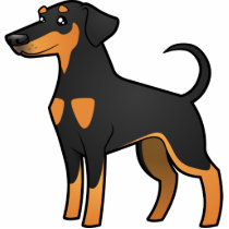 Cartoon Doberman Pinscher (floppy ears)