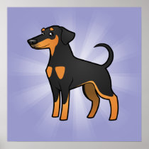 Cartoon Doberman Pinscher (floppy ears)