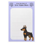 Cartoon Doberman Pinscher (pointy ears) Stationery