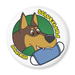 Cartoon Doberman Schutzhund Refrigerator Magnets