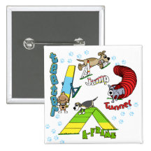 Cartoon Dog Agility Button