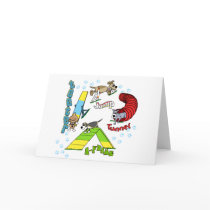 Cartoon Dog Agility Card