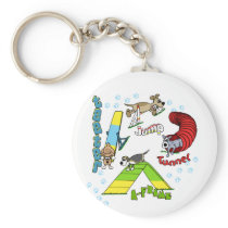 Cartoon Dog Agility Keychain