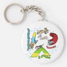 Cartoon Dog Agility Keychain