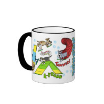 Cartoon Dog Agility Coffee Mug