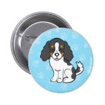 Cartoon Dog Cavalier King Charles Button