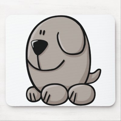 Cartoon Dog Mouse Mat by RandomGames